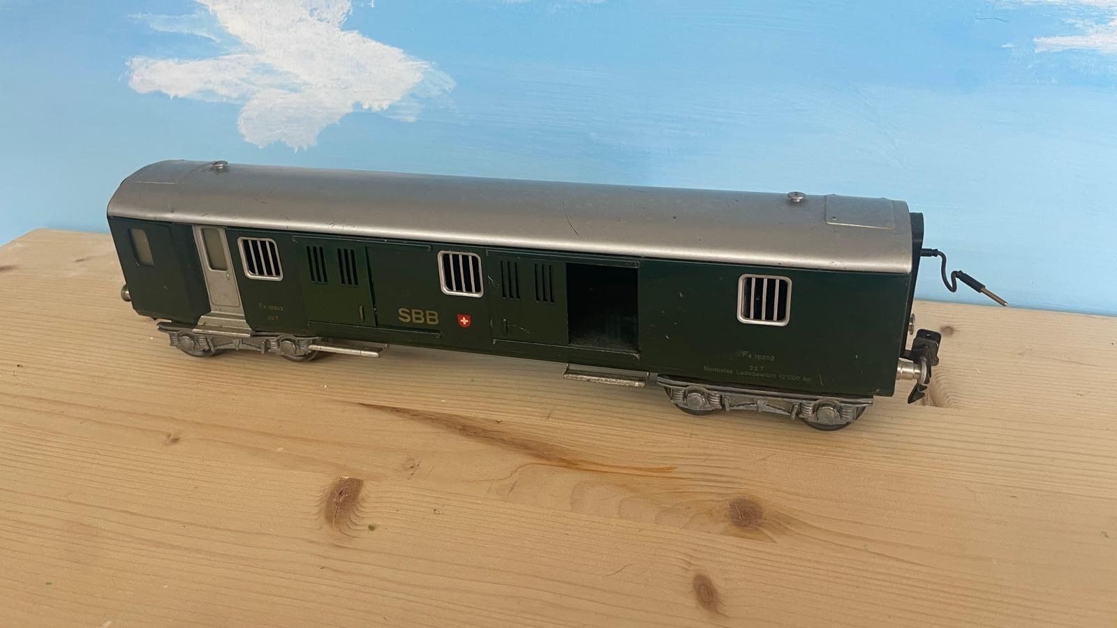 Hag Modellini di ferrovie: HAG Gepäckwagen Spur 0 – Usato da Birmensdorf ZH venduto da 6109