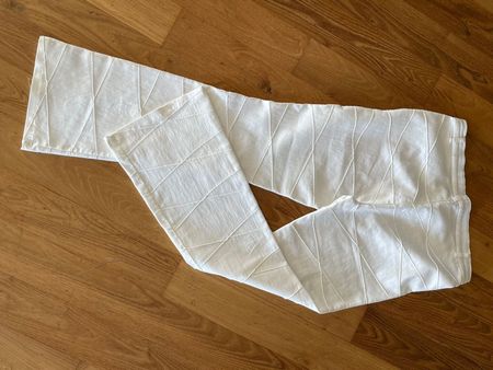 ★ Coole weisse Hosen★Gr.42★ Baumwolle★ Trompetenhosen★Muster