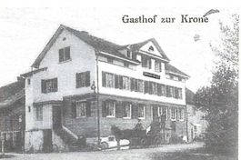 Greifensee ZH Gasthaus Krone Kutsche Velo 2 Bild AK ca.1930