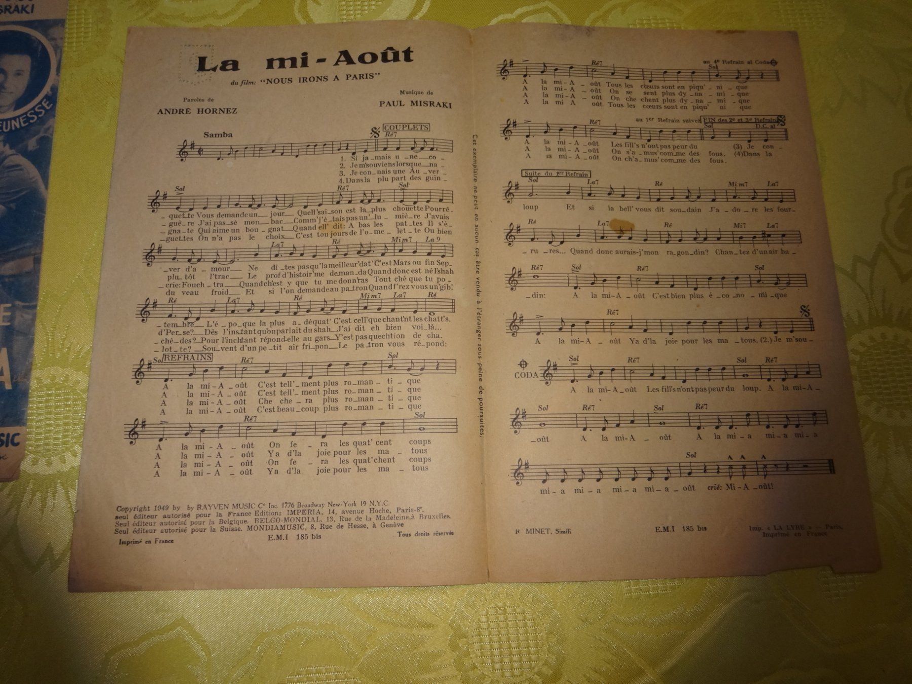 Libri: Partitions anciennes - chansons – Usato da Biel/Bienne venduto da milamila02 5