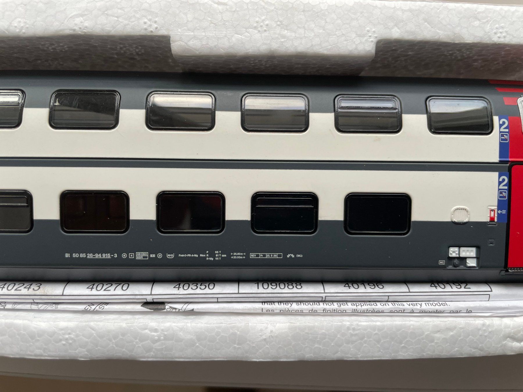 Roco Modellini di ferrovie: Roco 45464: SBB IC 2000, Dosto Bt 915 – Usato da Spiez venduto da bap75 2