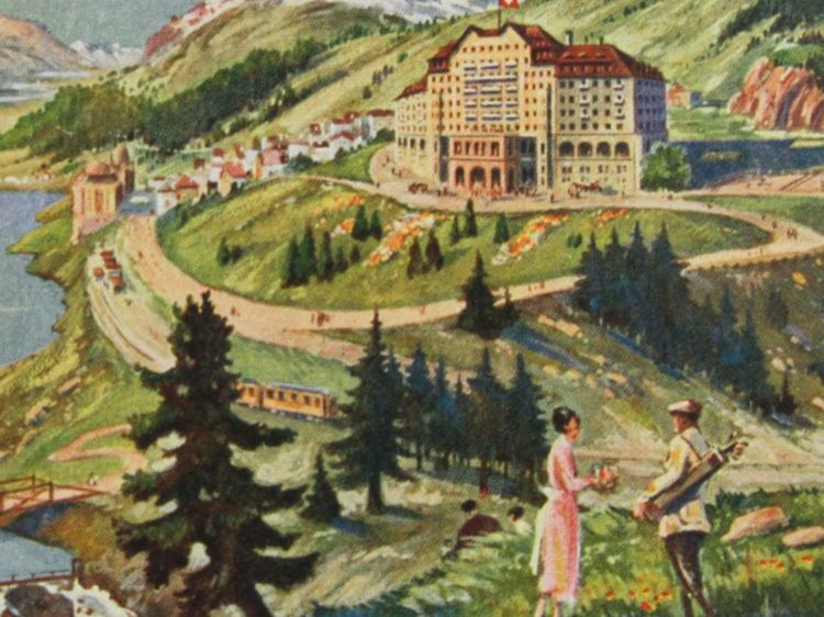 Cartoline postali: ST.MORITZ GR AK CARLTON-HOTEL GOLF – Usato da Ettingen venduto da Hausi4711 1