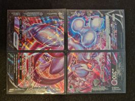 Pokémon Mewtwo V-UNION Karten 4 Stück guter Zustand