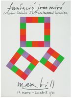 Sehr schönes Original Plakat 1985 Max Bill in Barcelona