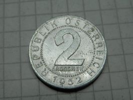 Österreich  2 Groschen, 1952