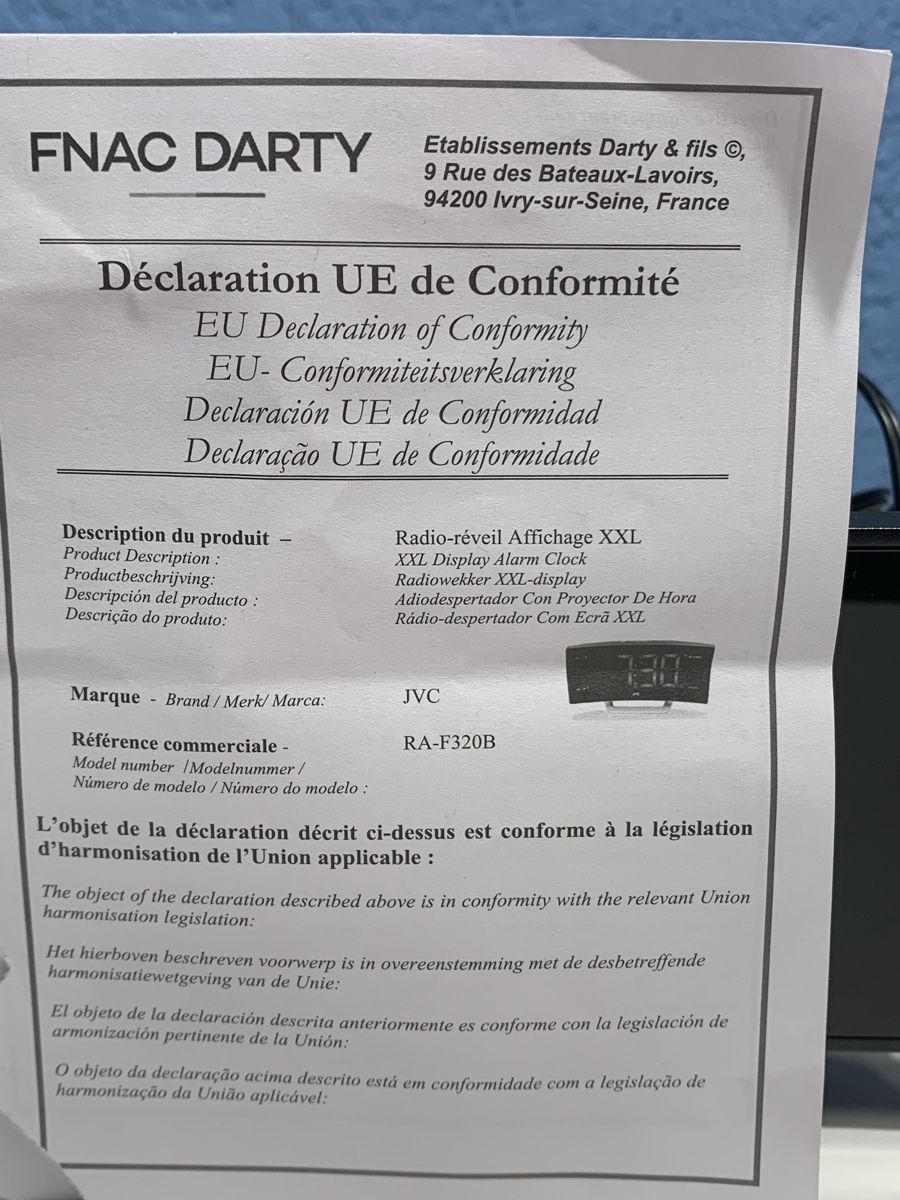 JVC Sveglie: Radio réveil affichage XXL JVC – Usato da Veytaux venduto da MaryPar1106 3
