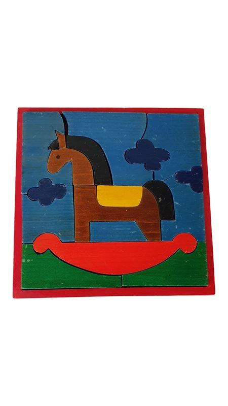 Puzzle: Holzpuzzle Motiv Schaukelpferd – Usato da Wangen b. Olten venduto da Restwert_Wangen