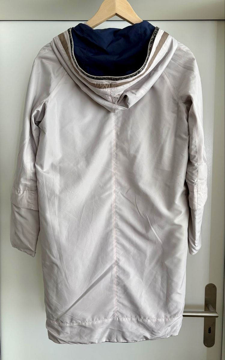 Cappotti: S MaxMara Reversible Raincoat - Grey & Navy - Size M – Usato da Zürich venduto da ron_t88f 1