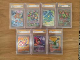 Pokémon Sammlung – 7× CRG Graded Slabs 🇨🇭💎