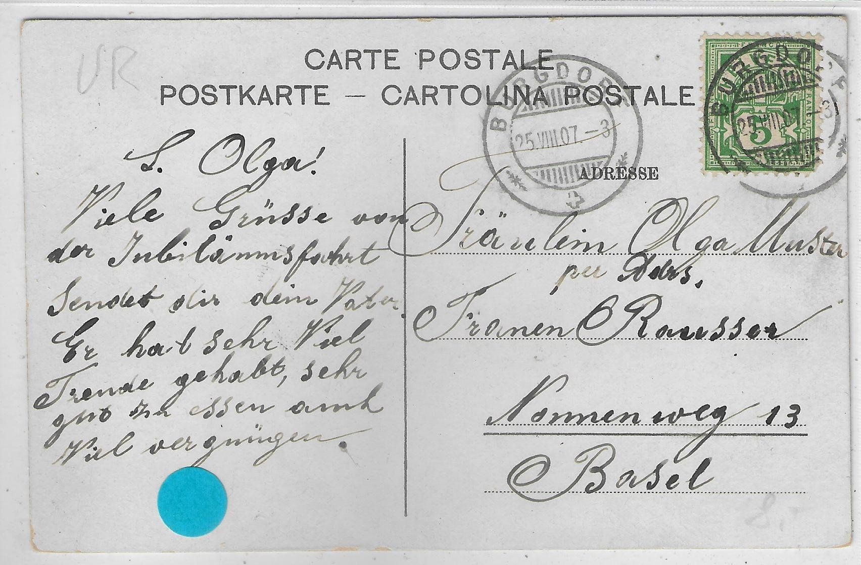 Cartoline postali: Flüelen mit Bristenstock - Dampfer - Litho – Usato da Ettingen venduto da Kartenplanet 1