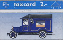 PTT Taxcard 2 Franken Motiv Oldtimer Visa Finalba Karte