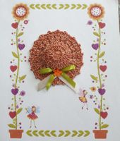 Mini Sommerhut Strohhut gehäkelt, cappellino uncinetto  792