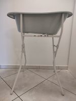 Baby bathtub with stand light grey used