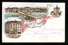 Litho Basel, Spaien-Thor, Kaufhaus von J
