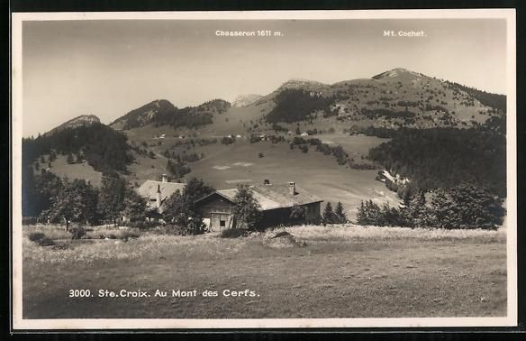 Ansichtskarten: Ste. Croix, Au Mont des Cerfs, Chasseron – Gebraucht aus Berlin von bartko-reher