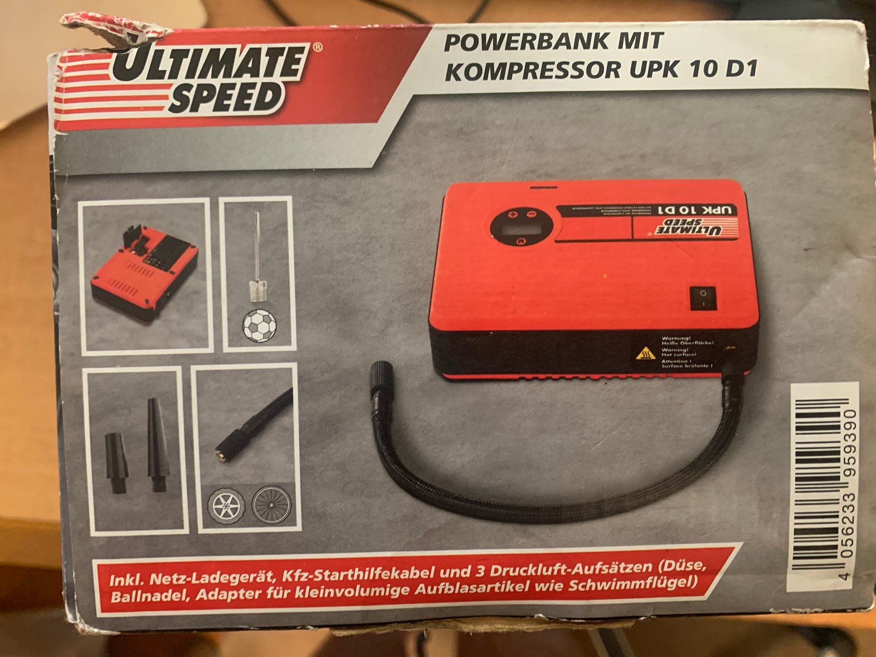 Caricabatterie: Powerbank mit Kompressor, Starthilfe (Ultimate Speed) – Nuovo e nell'imballaggio originale da Zürich venduto da Mobberhund 1