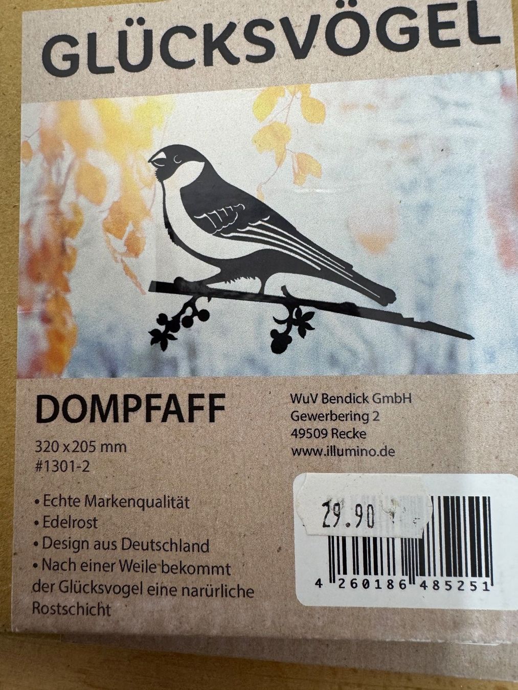 Tutte le decorazioni: Gartendeko Dompfaff aus Metall, Edelrost Optik, Neu! – Nuovo (secondo la descrizione) da Holziken venduto da brockolino 1