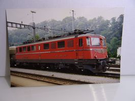 Foto SBB Ae 6/6 11424 "Neuchatel" vor Güterzug 1993