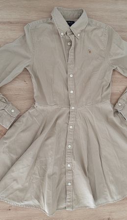 Robe chemise Polo Ralph Lauren beige taille 14 ans