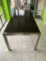 Esstisch 213 x 91 cm, Chromstahl mit MDF Tischplatte