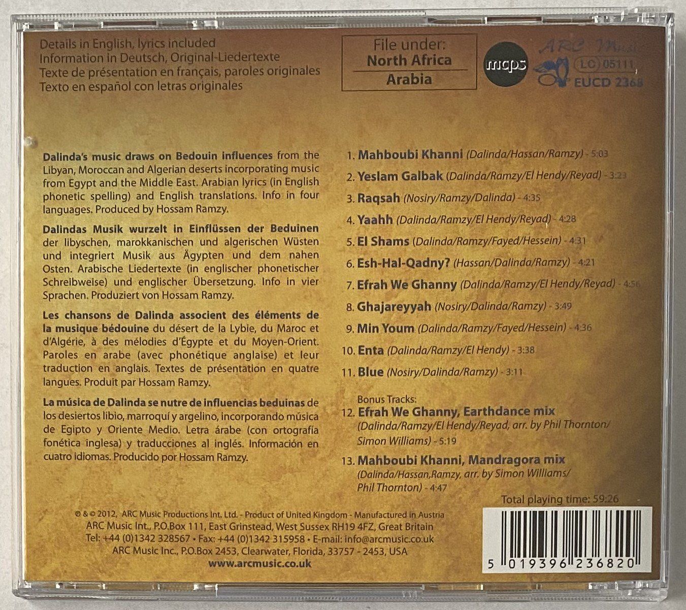 CD: Dalinda, Songs From Libya – Nuovo (secondo la descrizione) da Flums venduto da Asquillo 1