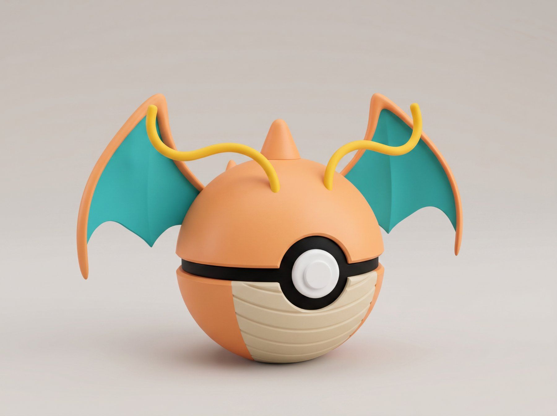Statuette: Pokeball Dragonite - 3D Printed – Usato da Ligornetto venduto da Nero_Forma_3D