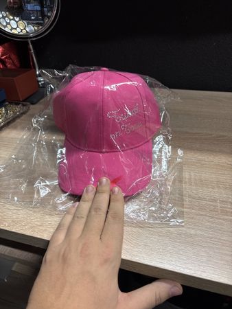 Rosa Cap mit Strass, neuwertig!