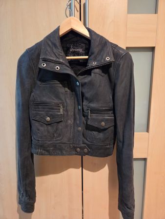 Lederjacke Damen Grösse M used look