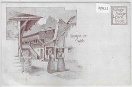 Groupe de Chalets - Village Suisse a Paris 1900