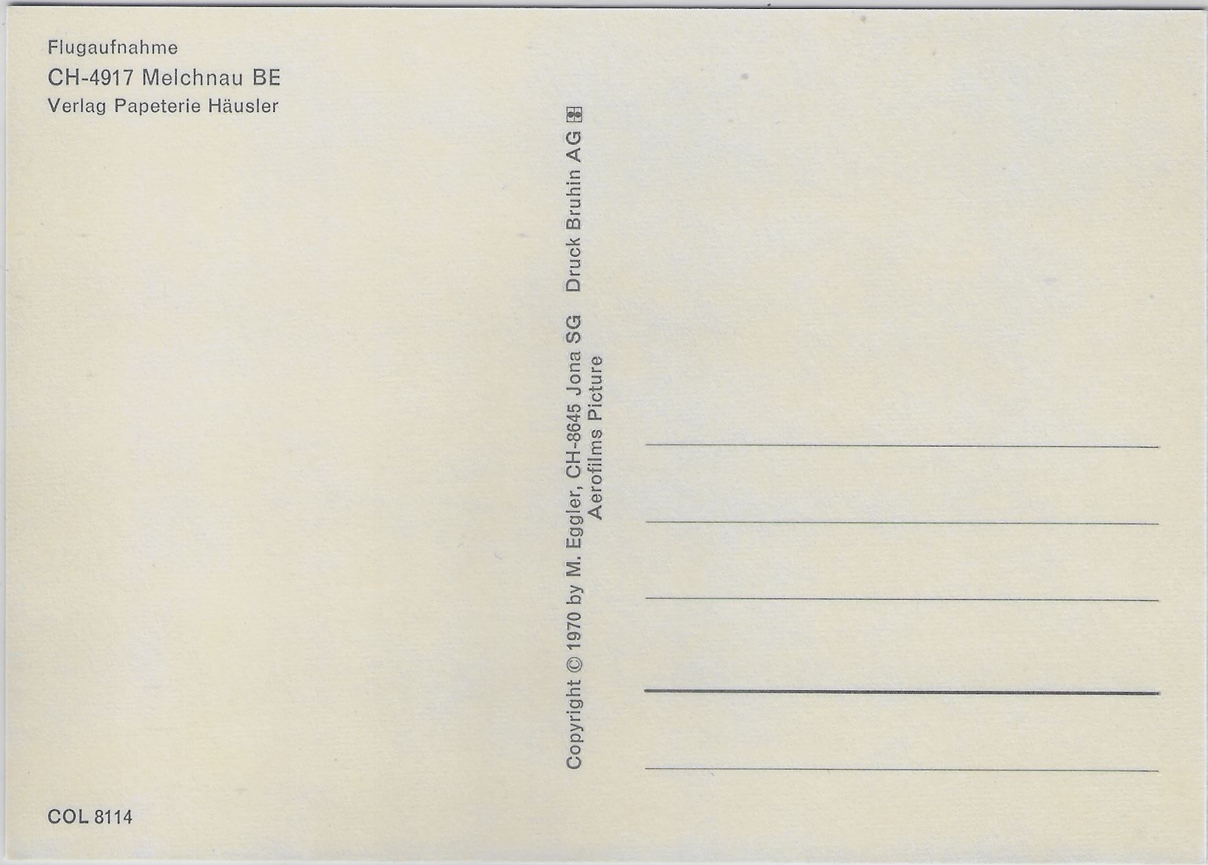 Cartoline postali: Flugaufnahme Melchnau BE – Antico da Ettingen venduto da Kartenplanet 1