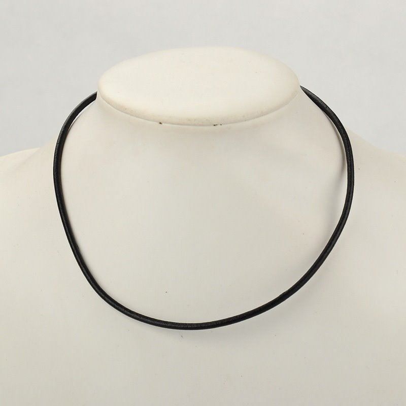 Catenine: Kette Leder gewachst schwarz 2mm – Nuovo (secondo la descrizione) da Alpnachstad venduto da perlengaby