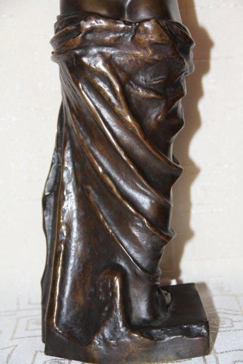 Sculture & Statue: Antique sculpture en bronze signe . – Usato da Praz (Vully) venduto da pikuluka1 7