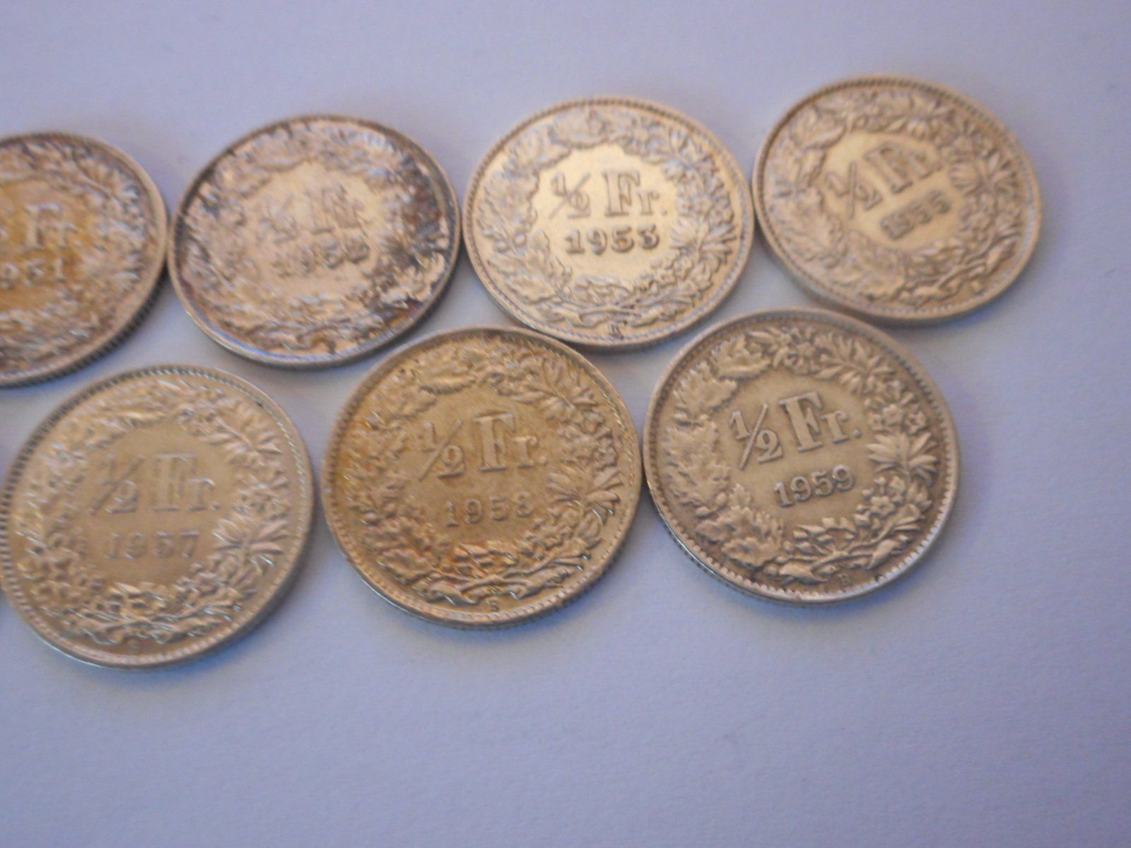 Tutti le monete: 9 x 50 Rp. 1950 - 1959 silber – Usato da Kriegstetten venduto da pizlad2010 3