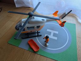Playmobil Rettungshelikopter inkl. Hubschrauberlandeplatz