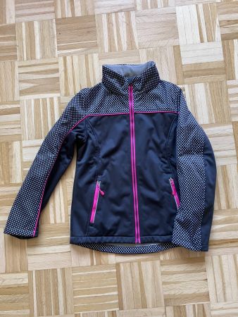 Softshelljacke 134/140 anthrazit mit pink