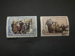 Russia 1952 Mi. 1616/17  Lenin gest. (E1477)