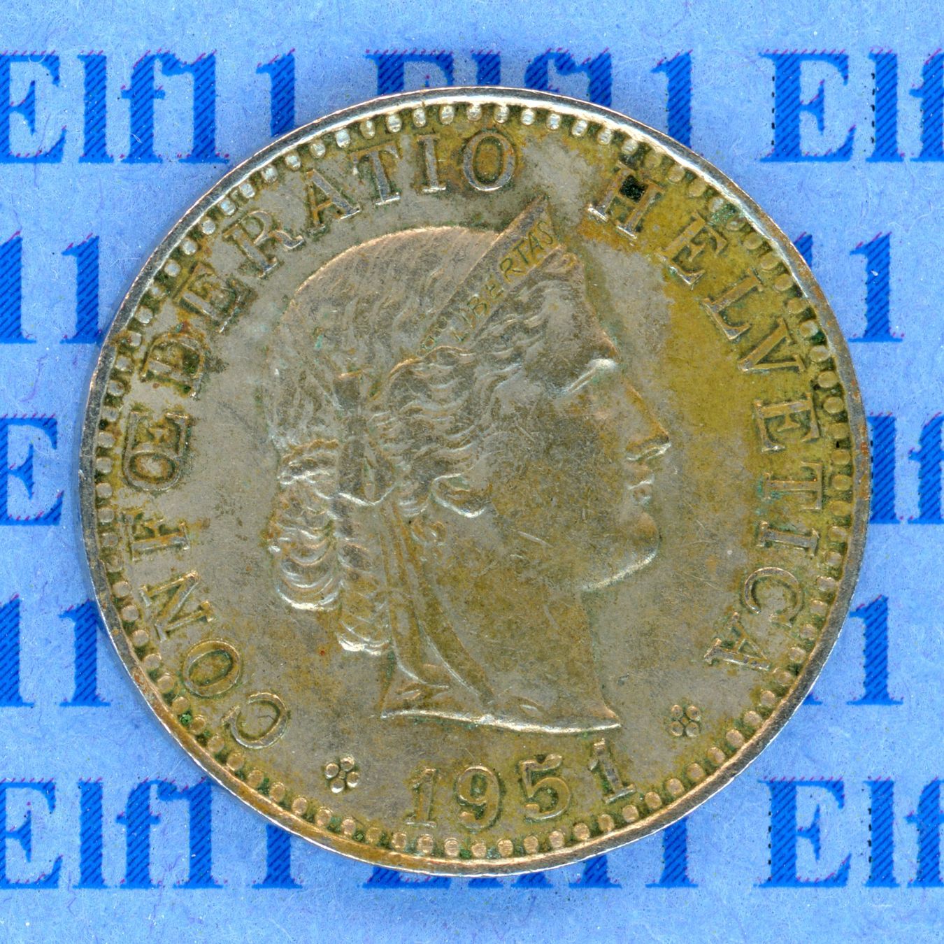 Tutti le monete: CHF___0.20 1951 ss+ 20 Rappen – Usato da Widnau venduto da Elf11