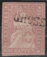 Schweiz-Strubel Nr.24B Stabstempel GROSS,guter Schnitt
