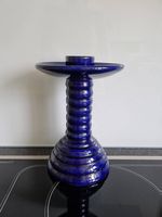 Kerzenständer blau glasiert