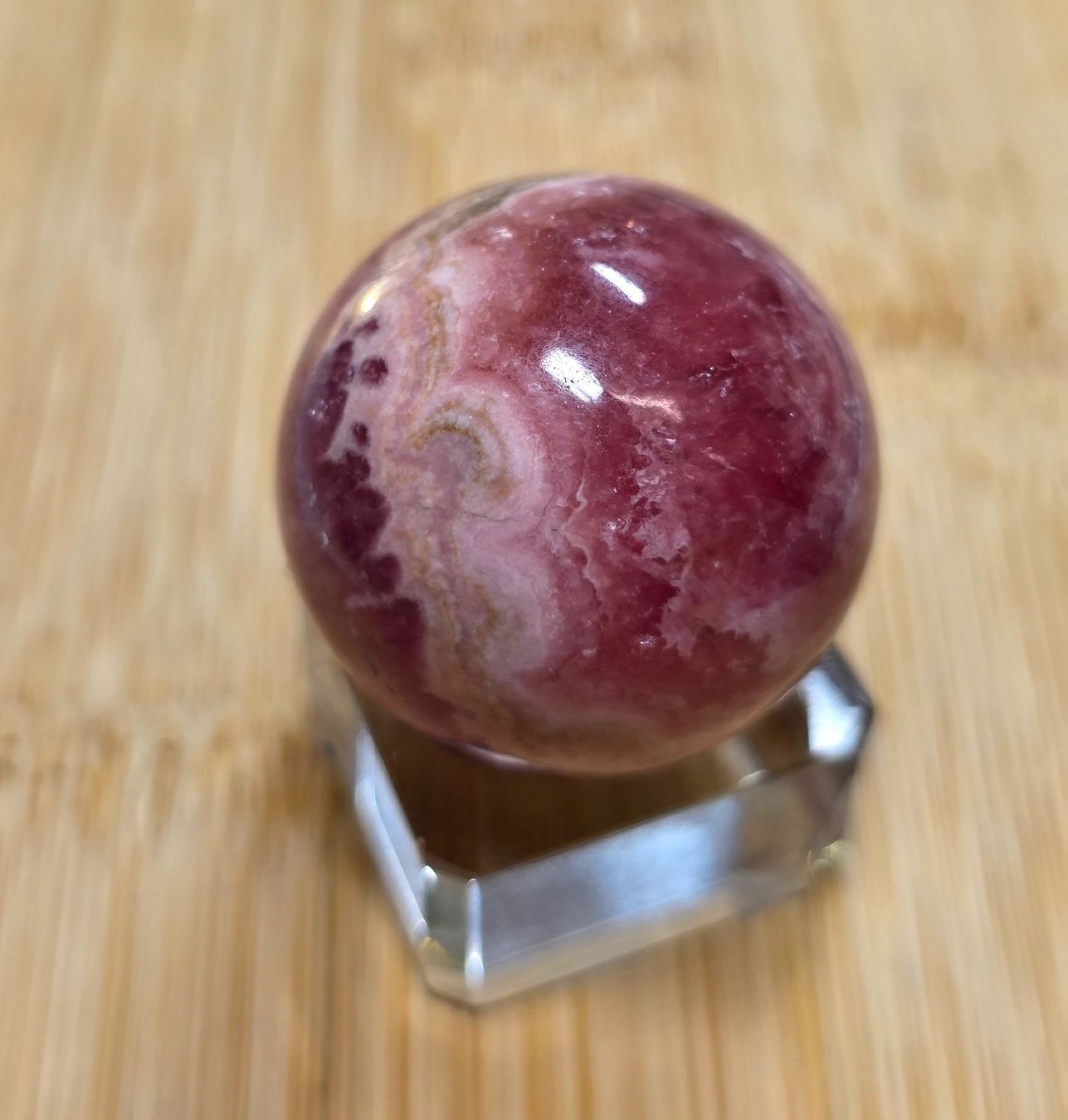 Mineralien & Heilsteine: Rhodochrosit Kugel A 29mm 44.36g – Neu und originalverpackt aus Matzingen von Shay_Crystalz 1