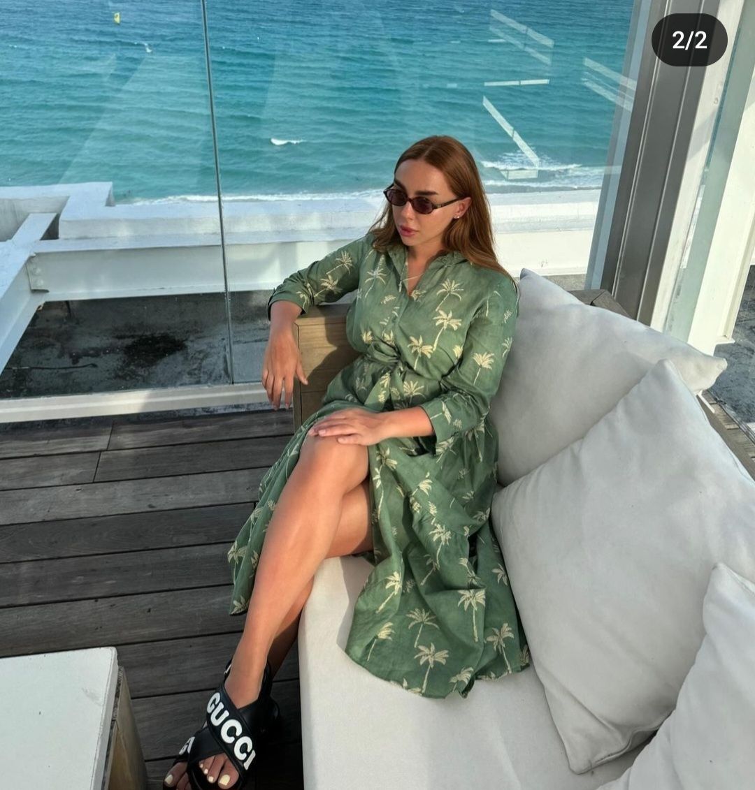 Zara Vestiti: Zara Maxikleid mit Palmenmuster, Grösse M, Hemdkleid – Usato da Aesch ZH venduto da _tigerlily_