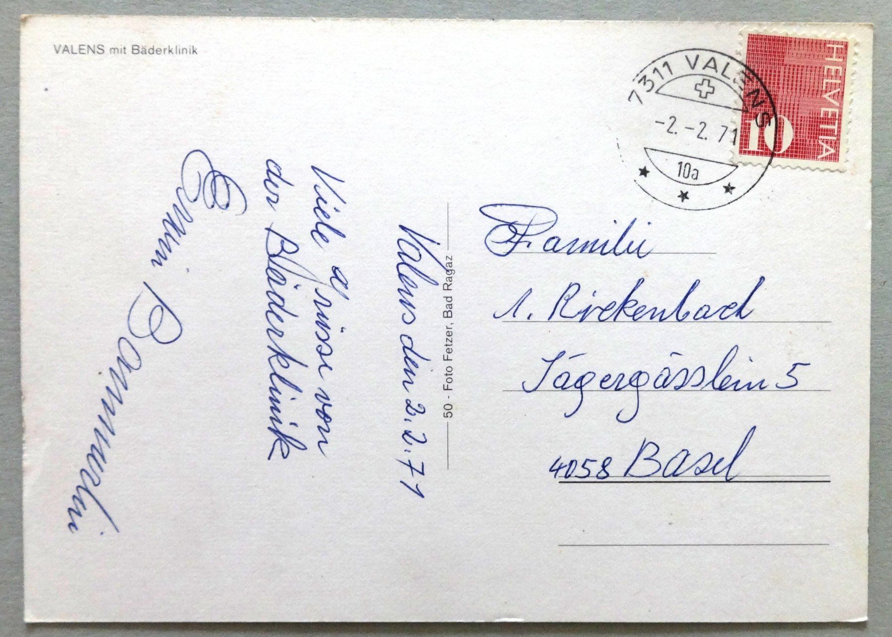 Cartes postales: Valens mit Bäderklinik – D'occasion à Fétigny par Billy2miny 1
