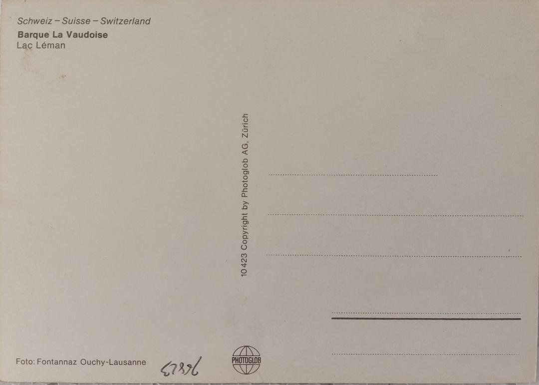 Cartoline postali: LAC LEMAN - Barque "La Vaudoise" – Usato da Delémont venduto da Domdom1 1