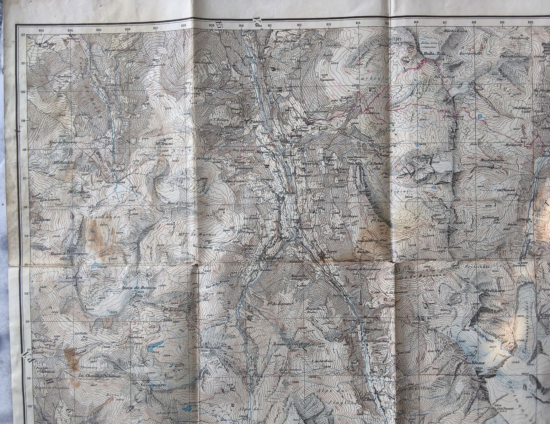 Cartine & Atlanti: Alte landkarte Theodulpass 1936 – Usato da Hallau venduto da histoiremerveilleuse 6