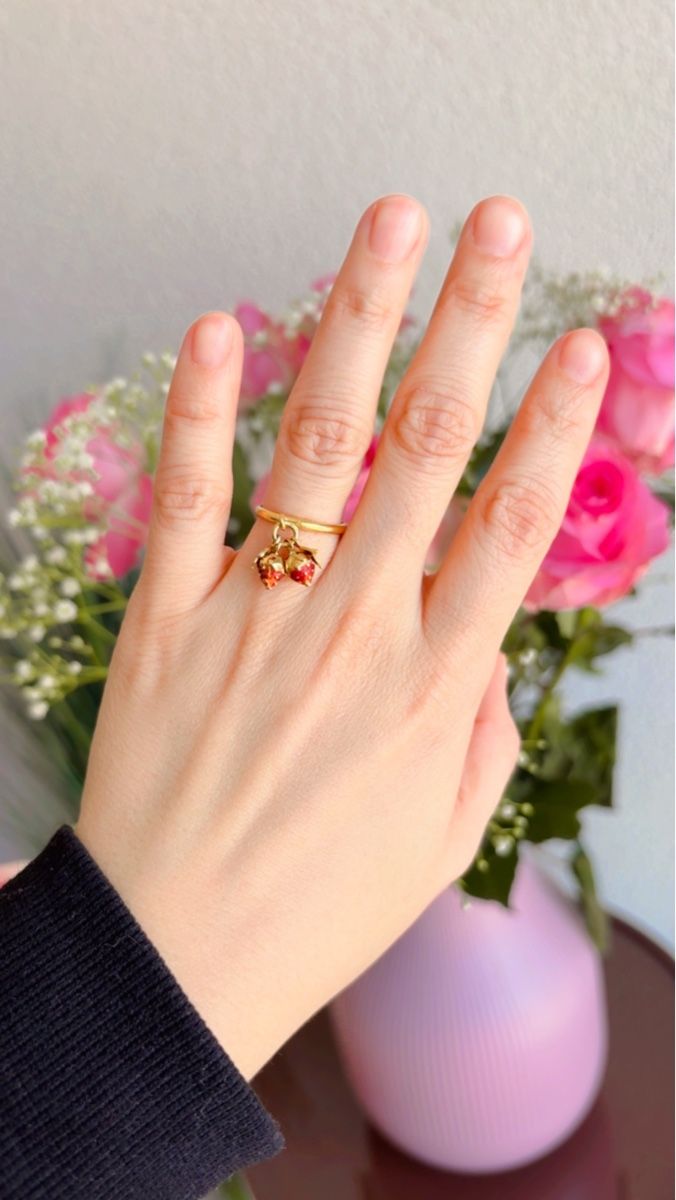 Anelli: Fingerring 965er Gold mit Erdbeere – Nuovo (secondo la descrizione) da Olten venduto da DayaneChristen