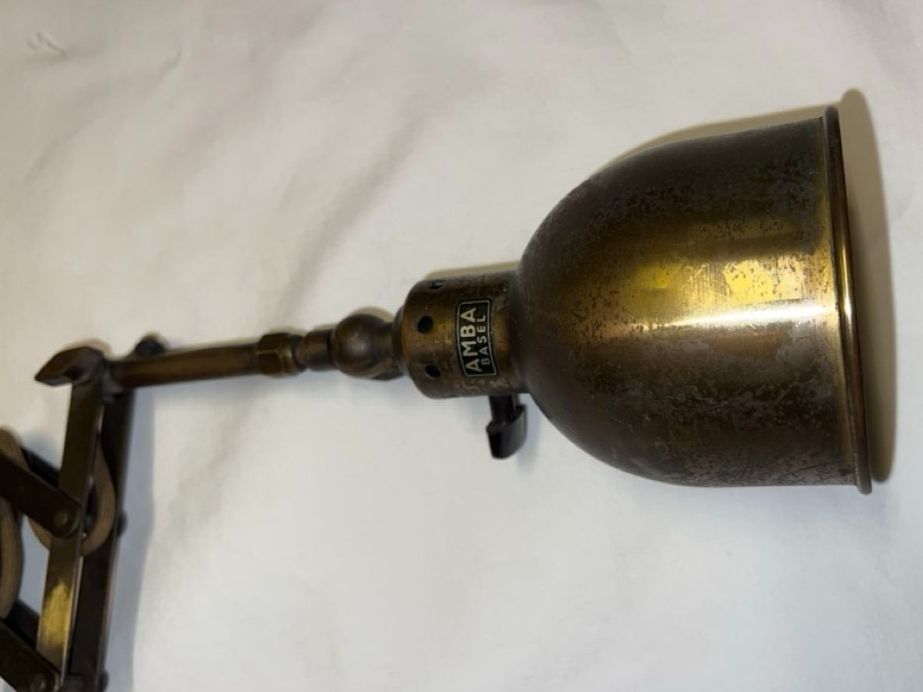 Amba Lampade: Amba Scherenlampe Messing vintage Industrielampe Top! – Usato da Reinach BL venduto da Dahoo 1