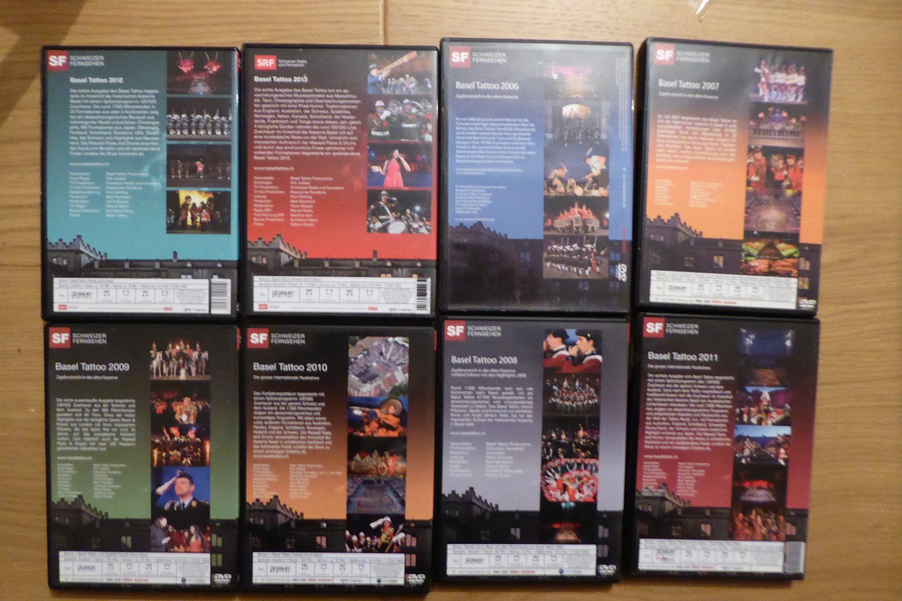 Alle DVDs: 8x DVD Military Tattoo Basel – Gebraucht aus Allschwil von Summelsarium 2