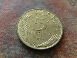 FRANCE  5 Centimes  1992  (Z)