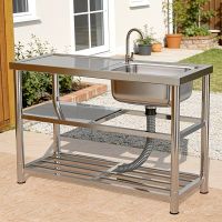 Outdoor Edelstahl Multifunktions-Spüle / Camping / Garten