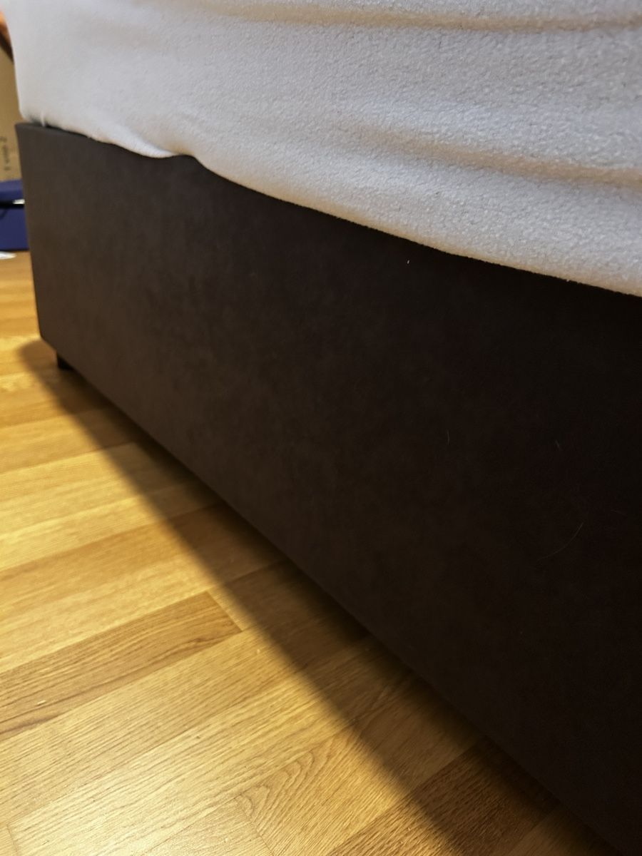 Lits: Boxspringbett dunklelgrau 140x200cm mit 230x200cm Decke – D'occasion à Horw par just_one_haru 4